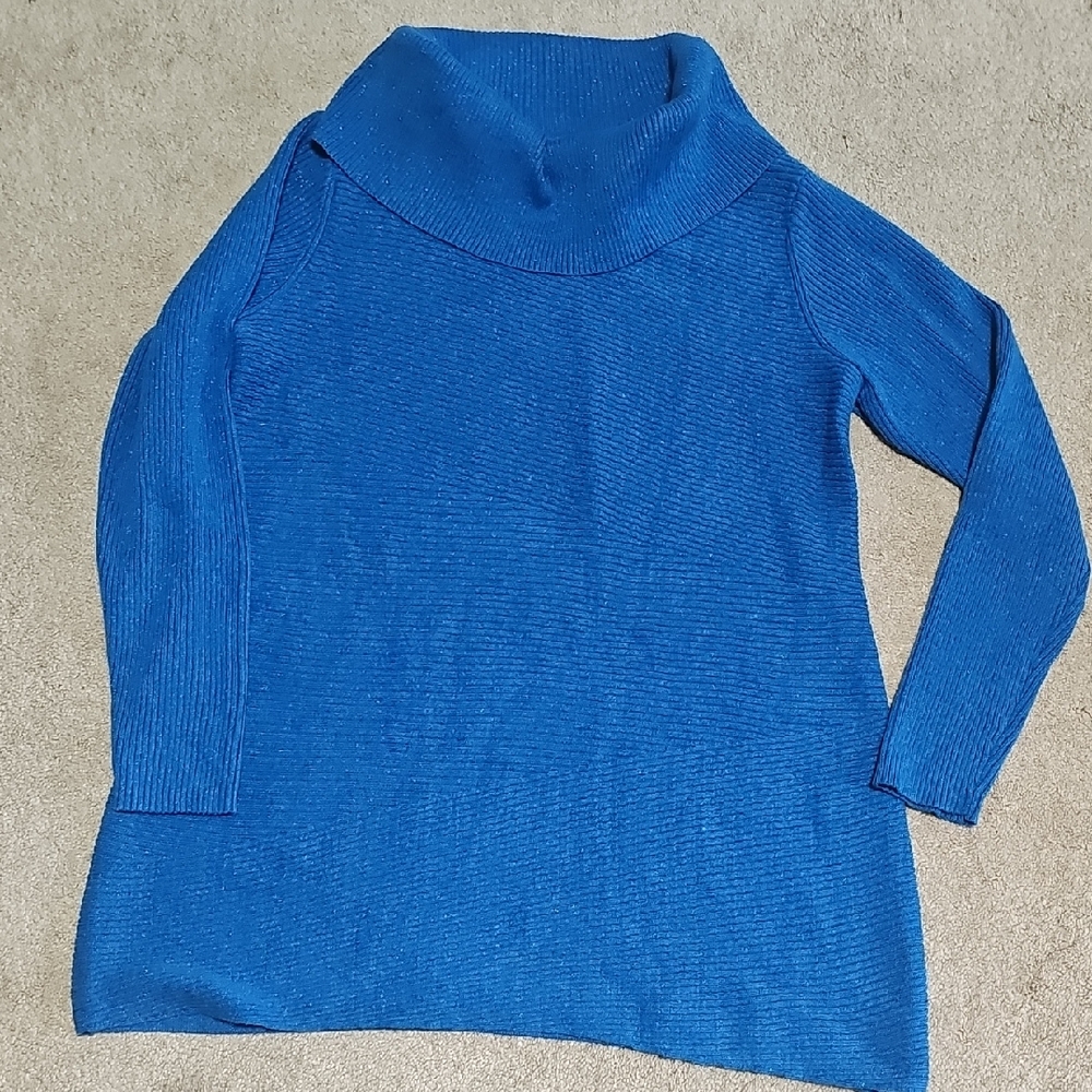 Alfani Vibrant Blue Cowl Neck Sweater